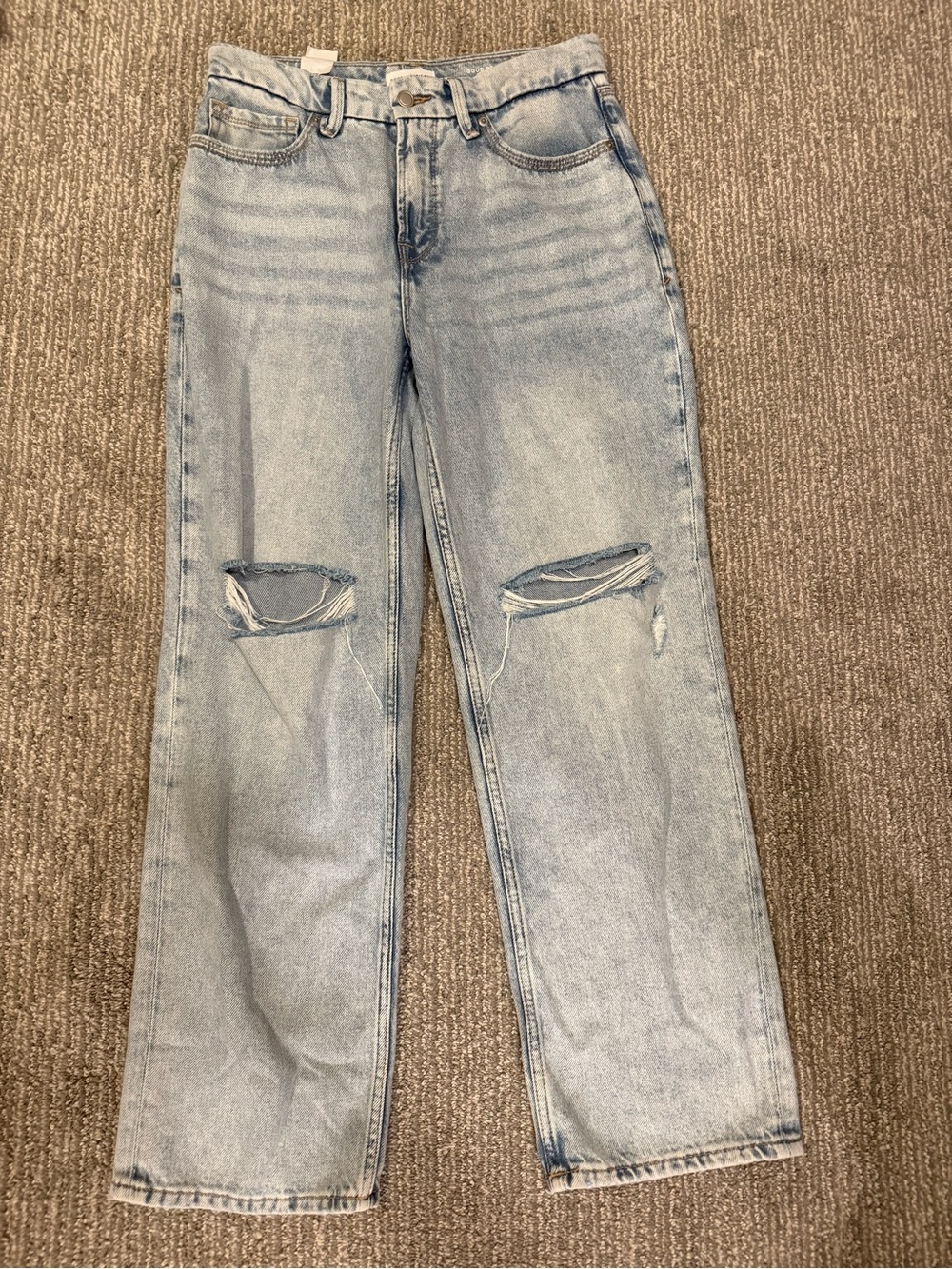 Good American Good Petite 90s Jeans Indigo893 Ripped 6/28 NWT